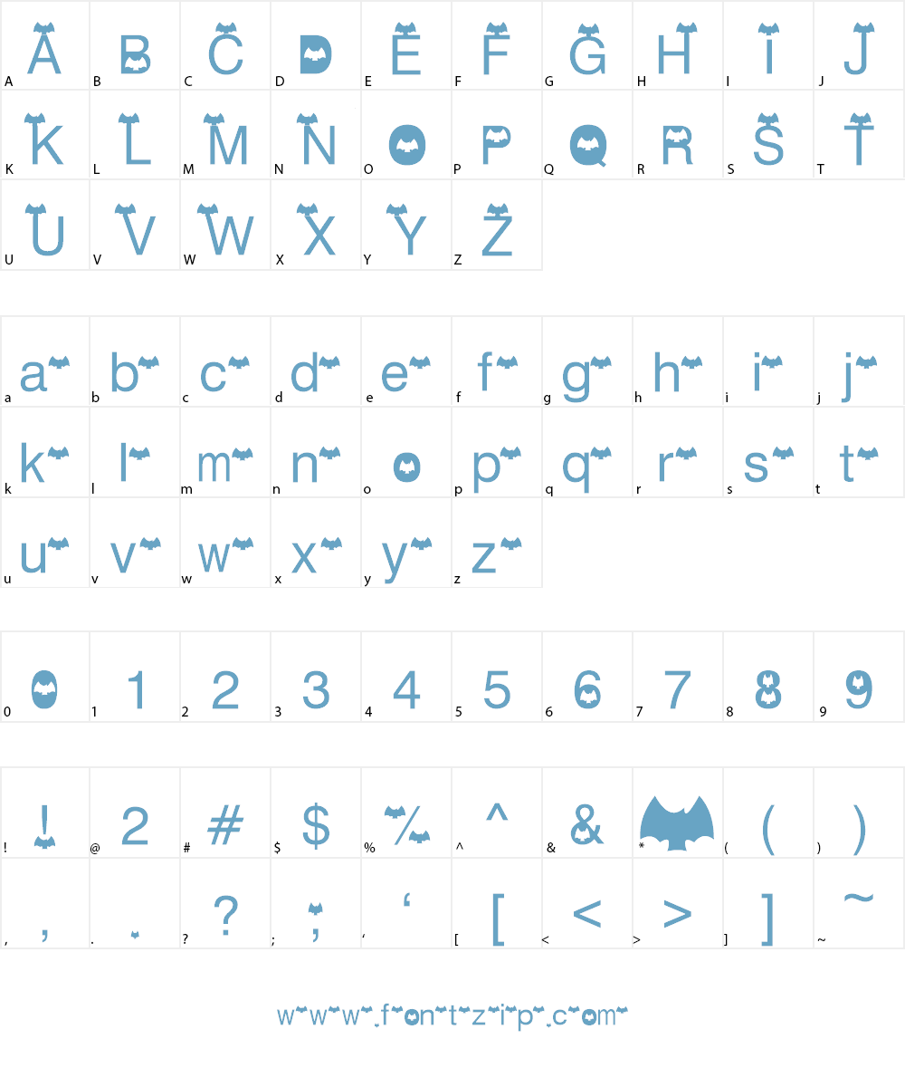 AEZ batty Font Character